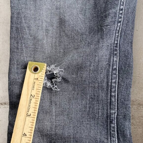 ALL SAINTS REX Jeans Men's W32 Black Distressed‎ Denim Slim Fit Tapered Ripped - Picture 4 of 13